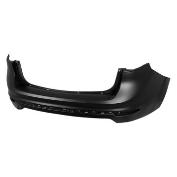 Bumper Cover Rear w/o Parking Aid Sensors Primed for Ford Fiesta Sedan 2014-2019