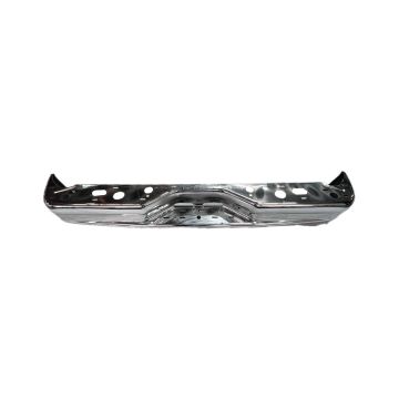 Bumper Face Bar Rear Step Type w/o Rear Object Sensors Chrome CAPA for Ford E-150 E-250 E-350 E-450 E-550
