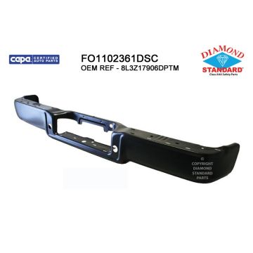 Bumper Face Bar Rear For Styleside Models w/o Park Sensor From 11/30/04 Primed CAPA for Ford F-150 2005-2008