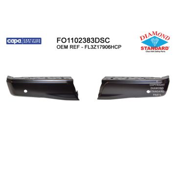 Bumper Face Bar Rear w/Rear Object Sensors Primed CAPA for Ford F-150 2015-2020