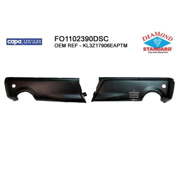 Bumper Face Bar Rear Harley Styling Black HD Styling Primed CAPA for Ford F-150 2019-2020