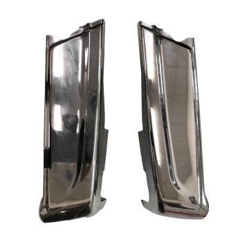 Bumper Face Bar Rear w/o Rear Parking Aid Chrome CAPA for Ford F-150 2021-2024