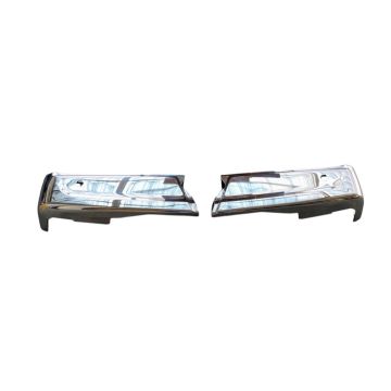 Bumper Face Bar Rear w/Rear Parking Aid w/o Active Park Assist Chrome for Ford F-150 2021-2024