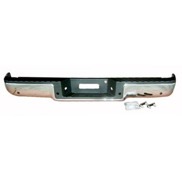 Bumper Assembly Rear To 8-8-05 To 8-7-05 w/Rear Object Sensors Chrome for Ford F-150 Lincoln Mark LT