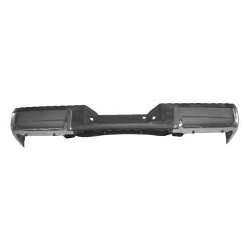 Bumper Assembly Rear w/o Sensors w/o Towing w/License Lamp & Harness Chrome CAPA for Ford F-150 2009-2014
