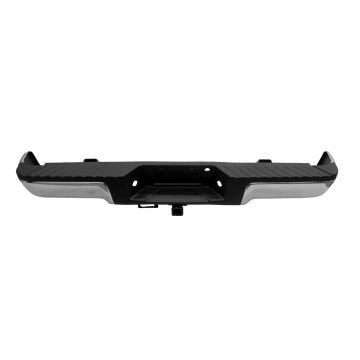 Bumper Assembly Rear w/o Sensors w/Towing Base Payload w/License Lamps Chrome CAPA for Ford F-150 2009-2014