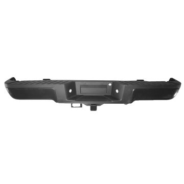Bumper Assembly Rear w/o Sensors w/Towing Base Payload w/License Lamps Primed CAPA for Ford F-150 2009-2014