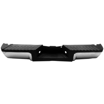 Bumper Assembly Rear w/o Rear Object Sensors Bumper/Pad/License Lamps Assembly Chrome/Black for Ford F-250 Super Duty F-350 Super Duty