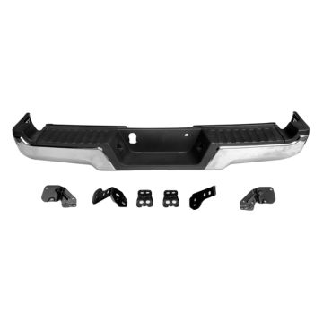 Bumper Assembly Rear w/o Parking Aid Sensors Chrome for Ford F-250 Super Duty F-350 Super Duty