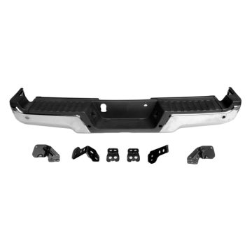Bumper Assembly Rear w/Parking Aid Sensors Chrome for Ford F-250 Super Duty F-350 Super Duty