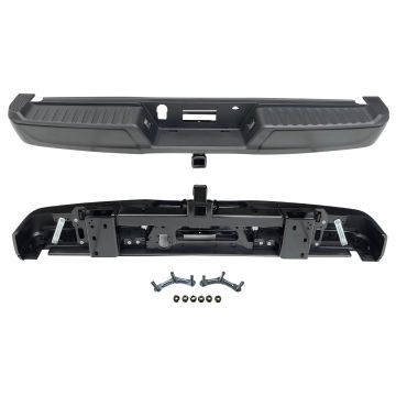 Bumper Assembly Rear w/Towing Pkg w/Med/Hvy Duty w/o Parking Aid w/Lamps for Ford F-150 2021-2024