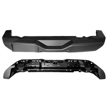 Bumper Assembly Rear w/Parking Aid w/o Sasquatch Pkg w/o Refl Sheet Black Steel for Ford Bronco 2021-2024