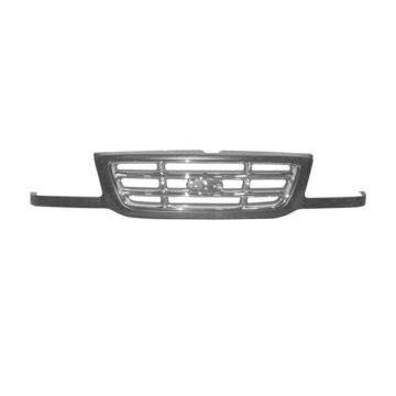 Grille Assembly w/Chrome Bars Black for Ford Ranger 2001-2003