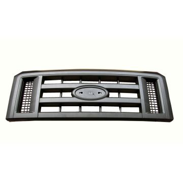 Grille Assembly Black CAPA for Ford E-150 E-250 E-350 Super Duty E-450 Super Duty