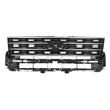 Grille Assembly w/o Appearance Pkg Foundry Grey CAPA for Ford Explorer XLT 2016-2017