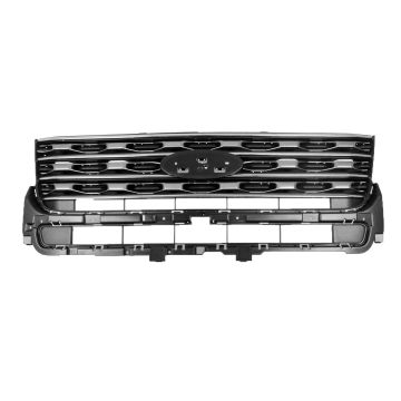 Grille Assembly Chrome/Silver Lining CAPA for Ford Explorer Limited 2016-2017