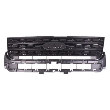 Grille Assembly Absolute Black CAPA for Ford Explorer Sport 2016-2017