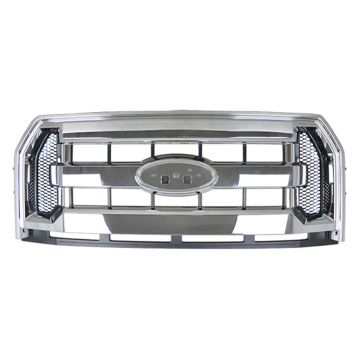 Grille Assembly 3 Bar Style Chrome CAPA for Ford F-150 2015-2017
