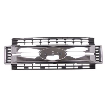 Grille Assembly Chrome CAPA for Ford F-250 Super Duty F-350 Super Duty F-450 Super Duty