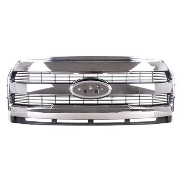 Grille Assembly w/o Front View Camera Chrome Plated Grille CAPA for Ford F-150 Extended Cab Pickup Crew Cab Pickup 2015-2017
