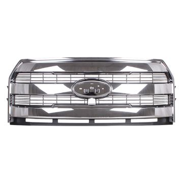 Grille Assembly w/Front View Camera Body Clr Sur/Acct Clr Insert CAPA for Ford F-150 Extended Cab Pickup Crew Cab Pickup 2015-2017