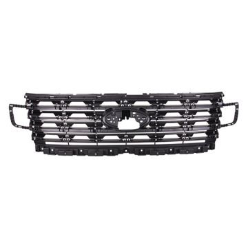 Grille Assembly Grille Reinforcement Carbon Black CAPA for Ford Expedition Platinum Max Platinum Max XLT 2018-2023