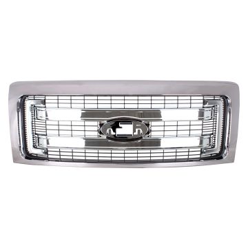 Grille Assembly XLT w/o Chrome Pkg w/o Custom Pkg CAPA for Ford F-150 2013-2014