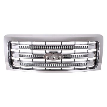 Grille Assembly w/o Chrome Pkg CAPA for Ford F-150 Lariat 2013-2014