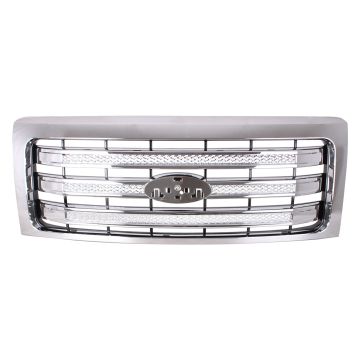 Grille Assembly w/Chrome Pkg CAPA for Ford F-150 Lariat 2013-2014