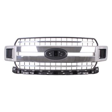 Grille Assembly w/o Chrome Pkg w/o Sport Pkg CAPA for Ford F-150 XLT 2018-2020