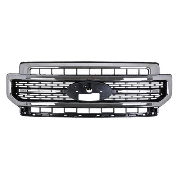 Grille Assembly w/o Sport Pkg Standard Equipment w/Chrome Moulding for Ford F-250 Super Duty F-350 Super Duty