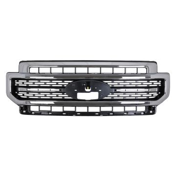 Grille Assembly w/o Sport Pkg Standard Equipment w/Chrome Moulding CAPA for Ford F-250 Super Duty F-350 Super Duty