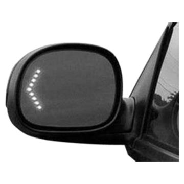Door Mirror Assembly Left Power Remote Non-Heated w/Signal In Glass Includes Black Cover for Ford F-150 1998-1999