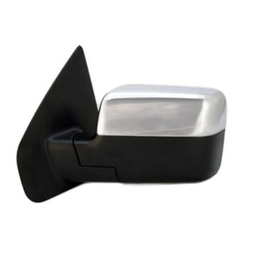 Door Mirror Assembly Left Power Heated w/Signal Lamp w/o Puddle Lamp w/Auto Dimmer Chrome for Ford F-150 2007-2008