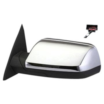 Door Mirror Assembly Left Power Heated w/Memory w/Puddle Lamp w/Cover Chrome for Ford Flex 2009-2012