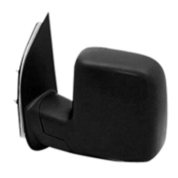 Door Mirror Assembly Left Sail Type Manual w/Integrated Spotter Textured Black for Ford E-150 E-250 E-350 Super Duty E-450 Super Duty