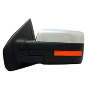 Door Mirror Assembly Left Power Heated w/o Puddle Lamp w/Memory w/Signal w/o Auto Dimmer Chrome for Ford F-150 2011-2014
