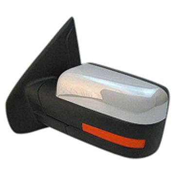 Door Mirror Assembly Left Standard Type Power w/Puddle Lamp w/o Auto Dimmer Chrome for Ford F-150 2009-2010