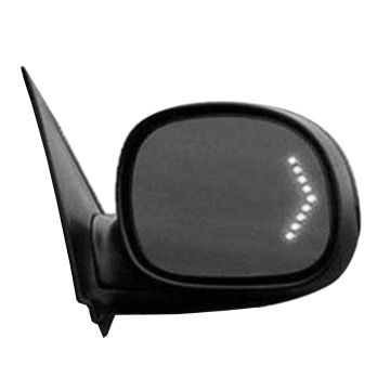 Door Mirror Assembly Right Power Remote Non-Heated w/Signal In Glass Includes Black Cover for Ford F-150 1998-1999