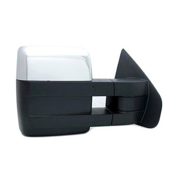 Door Mirror Assembly Right Trailer Tow Type Power Heated w/Memory w/Signal w/Puddle Lamp Chrome for Ford F-150 2008-2014