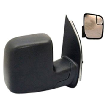 Door Mirror Assembly Right Sail Type Power w/Integrated Spotter Textured Black for Ford E-150 E-250 E-350 Super Duty E-450 Super Duty