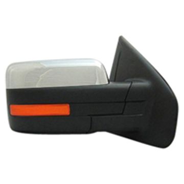 Door Mirror Assembly Right Power Heated w/o Puddle Lamp w/Memory w/Signal Chrome for Ford F-150 2011-2014