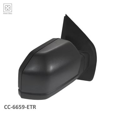 Door Mirror Assembly Right w/o Side View Camera w/o Signal Lamp Non-Heated Manual-Fold Standard Type Power Black for Ford F-150 2015-2018