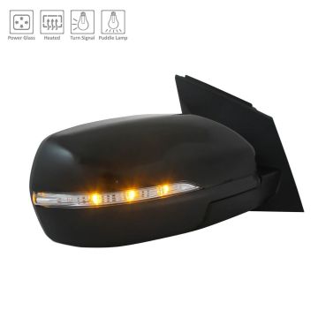 Door Mirror Assembly Right Standard Power-Folding w/o Memory w/Cover for Ford Edge 2015-2018