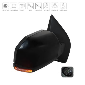 Door Mirror Assembly Right Standard Heated w/BLIS w/Side View Camera for Ford F-150 2016-2018