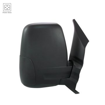 Door Mirror Assembly Right Power Non-Heated Short Arm Medium/High Roof w/Cover Textured for Ford Transit-150 Transit-250 Transit-350 Transit-350 HD