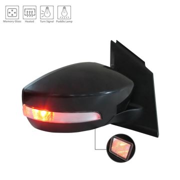 Door Mirror Assembly Right w/o BLIS w/Signal Lamp w/Cover for Ford Escape 2018-2019