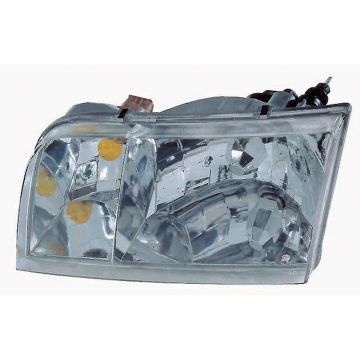 Headlight Assembly Composite Left Replacement Lens Design w/o Bulbs or Sockets CAPA for Ford Crown Victoria 1998-2011