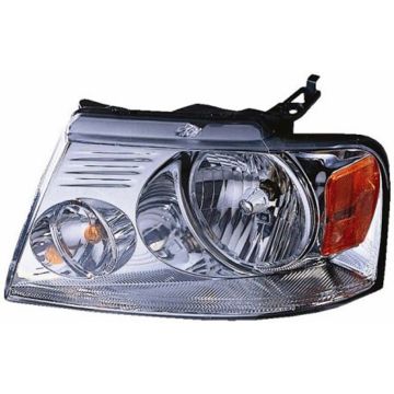 Headlight Assembly Composite Left w/Chrome Trim for Ford F-150 Lincoln Mark LT