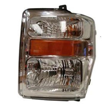 Headlight Assembly Composite Left Aero Style CAPA for Ford F-250 Super Duty F-350 Super Duty